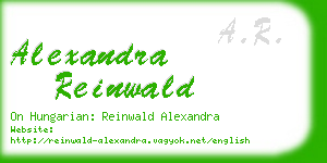 alexandra reinwald business card